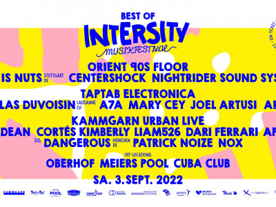Flyer «Intersity» – DJs Nicolas Duvoisin (Lausanne), A7A, Mary Cey, Aroxx, Joel Artusi